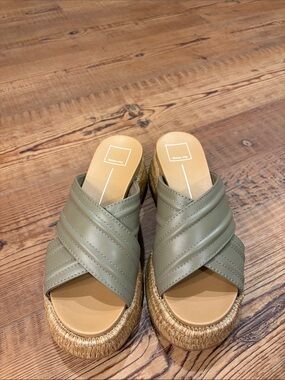 Dolce Vita Olive Platform Espadrille Slide